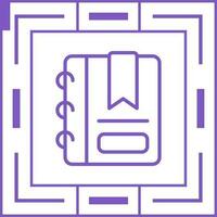 Writing pad with bookmark Vector Icon