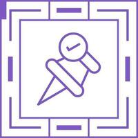 Pushpin with checkmark Vector Icon