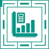 Calculator with Graph Vector Icon