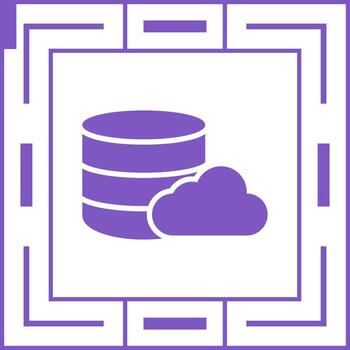 Cloud Database Vector Icon