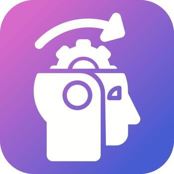 icono de vector de aprendizaje automático