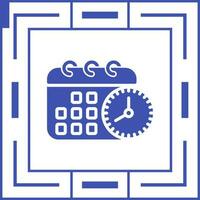 Calendar with clock Vector Icon