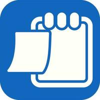 Writing pad with sticky no Vector Icon