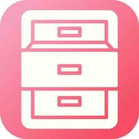 Filing cabinet with open door Vector Icon