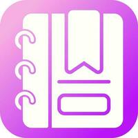 Writing pad with bookmark Vector Icon