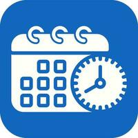 Calendar with clock Vector Icon
