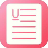 Document Underline Vector Icon