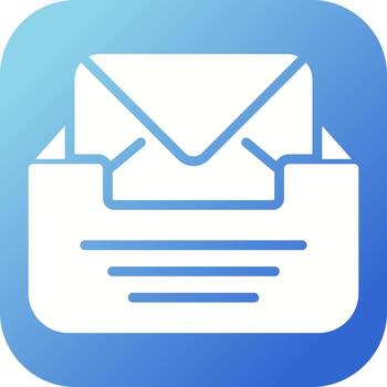 Inbox with envelope Vector Icon