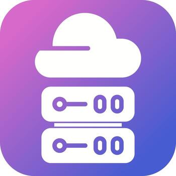 icono de vector de computación en la nube