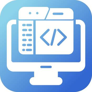 código editor vector icono