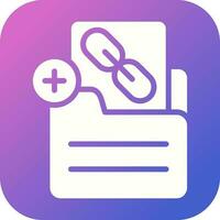 Document Insert Link Vector Icon