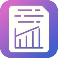 Document Insert Graph Vector Icon