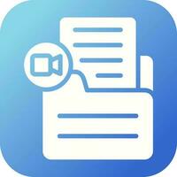 Document Insert Video Vector Icon