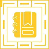 Writing pad with bookmark Vector Icon