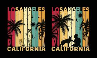 los angeles California Clásico t camisa , California camisa, California perro vector, verano playa. vector