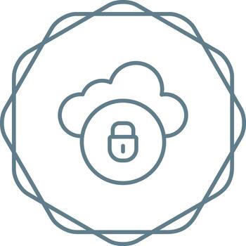 Cloud Security Vector Icon
