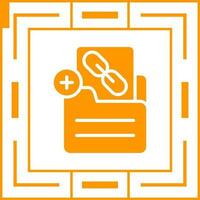 Document Insert Link Vector Icon