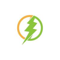 Power lightning logo vector illustration business element and symbol design