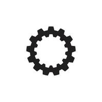 Gear illustration logo icon vector flat design template and symbol