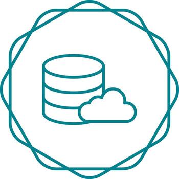 Cloud Database Vector Icon