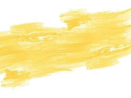 Yellow watercolor brush stroke design decorative background vector