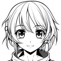 Anime Girl Coloring Pages photo