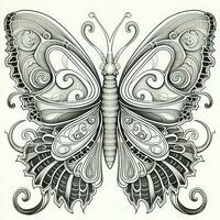 Art Nouveau Butterfly Coloring Pages photo