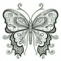 Art Nouveau Butterfly Coloring Pages photo