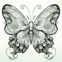 Art Nouveau Butterfly Coloring Pages photo