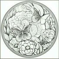 Art Nouveau Butterfly Coloring Pages photo