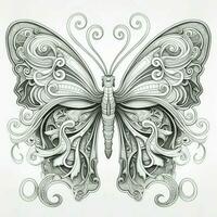Art Nouveau Butterfly Coloring Pages photo