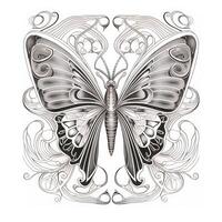 Art Nouveau Butterfly Coloring Pages photo