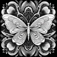 Art Nouveau Butterfly Coloring Pages photo