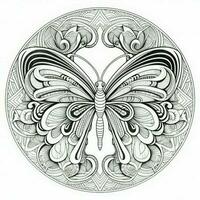 Art Nouveau Butterfly Coloring Pages photo