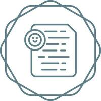 Document Insert Emoji Vector Icon