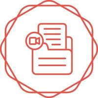 Document Insert Video Vector Icon