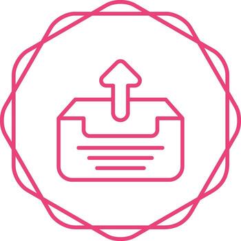 icono de vector de bandeja de salida