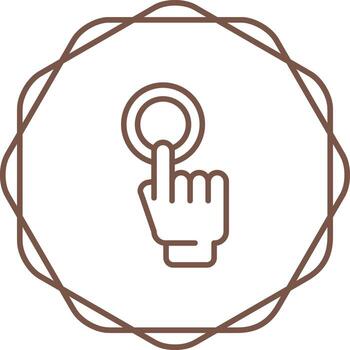 empujar botón vector icono