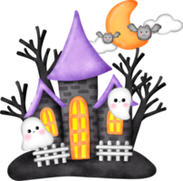 Halloween castle clipart png