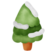 acuarela Navidad árbol clipart png