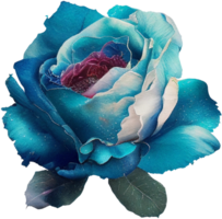 acuarela floral rosas png transparente antecedentes ai generativo