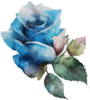 acuarela floral rosas png transparente antecedentes ai generativo