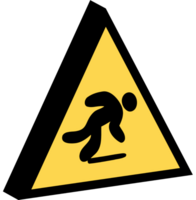 3D Danger sign png