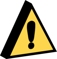 3D Danger sign png