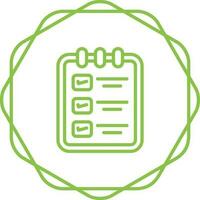 Memo pad with checklist Vector Icon