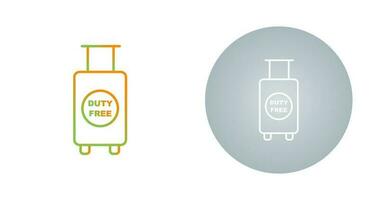 Duty Free Luggage Vector Icon