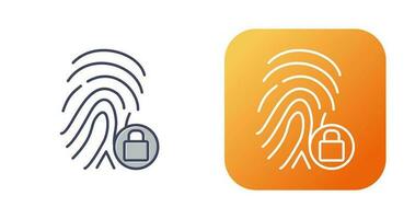 Fingerprint Lock Vector Icon