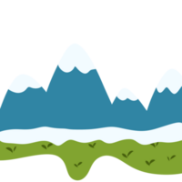 Snow mountains illustration png