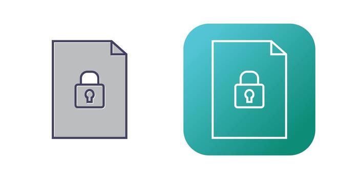 Secure Document Vector Icon