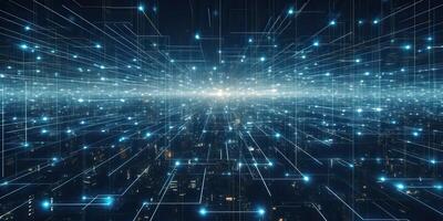 . . Digital data abstract connection wire technology visialisation. Future innovation ai network. Graphic Art photo